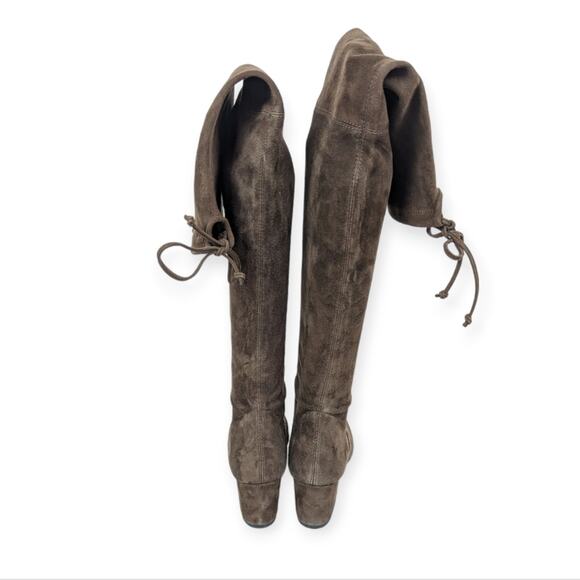 Stuart Weitzman Womens Shoes Brown Suede Tieland Over The Knee Boots Size 4.5 - Picture 6 of 9